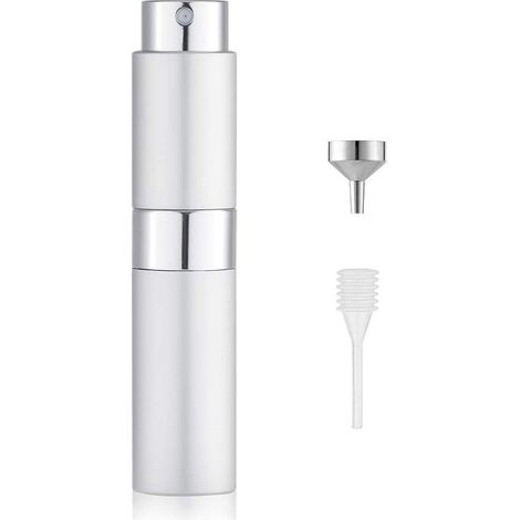 8ml Vaporisateur Vide de Sac Rechargeable, Atomiseur Parfum, Recharge Spray Flacon de Parfum, Pulverisateur Voyage (Argent) (1/5)