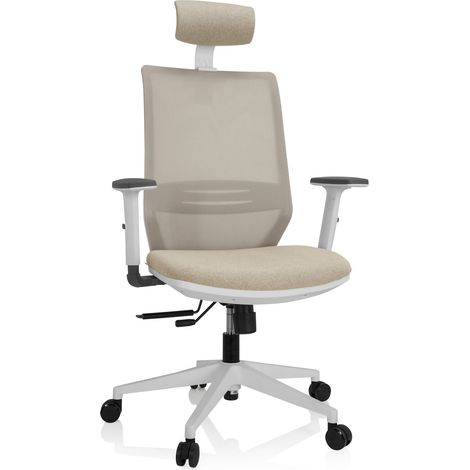Bürostuhl / Drehstuhl PROFONDO PRO W Netzstoff / Stoff beige hjh OFFICE