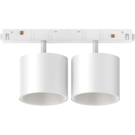 Ideal Lux Faretto moderno EGO 2 luci LED integrato bianco metallo