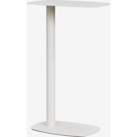 SKLUM Rechteckiger Beistelltisch 40x25 cm aus Edelstahl Odelia Gardenia Weiß ↑65 cm                                 