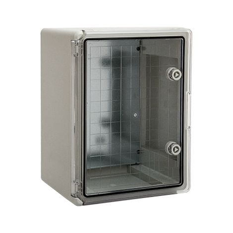 IDE – Coffret électrique nu 350x250x150mm étanche IP65 – Porte pleine réversible avec vitre polycarbonate – Résistance chocs IK08
