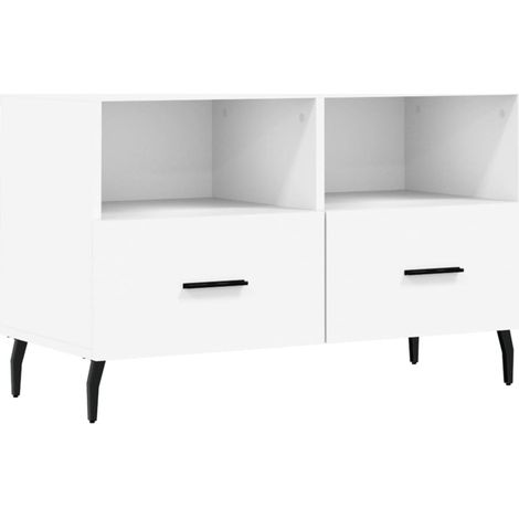 Maison Exclusive - TV-Schrank Weiß 80x36x50 cm Holzwerkstoff