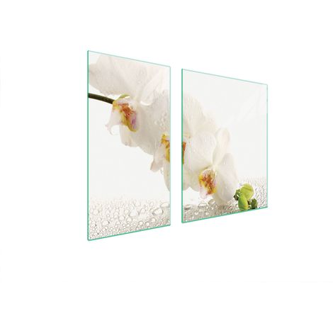 PIASTRA PROTETTIVA IN VETRO PER STUFA 90x52 ORCHIDEA (1/5)
