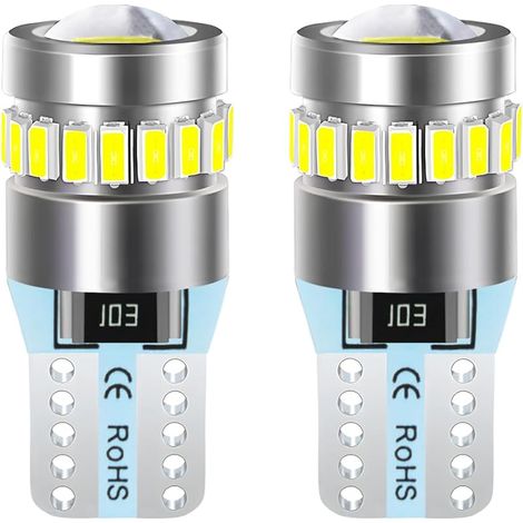 2 Pieces T10 W5W LED 194 Ampoule voiture 12V 6000k(Blanc) Ampoule de Remplacement,168 Ampoule LED,2825 T10 Ampoule LED W5W,LED Interior Car Lights,Ampoule W5W LED,Ampoules LED Pour Voiture (1/5)