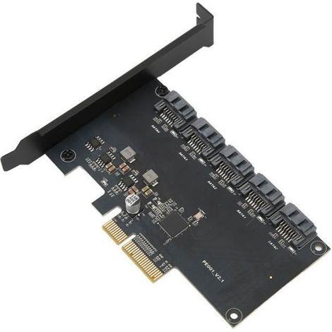 Carte adaptateur de disque dur multi-ports Carte adaptateur PCIE 4X vers 5 ports SATA3.0 informatique accessoire (1/3)