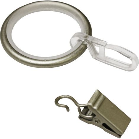 Gardinia Ringe mit Gleiteinlage Kira champagner, Ø 19 mm Gardinenstangen & Zubehör