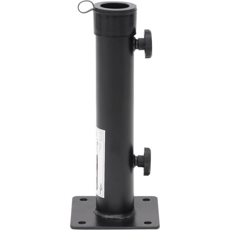 Base de parasol pour mât Ø38/48 mm noir mat acier (1/5)