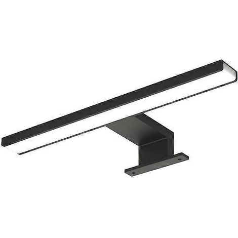 Schwarze LED-Wandleuchte 5W 30cm für Badezimmerspiegel, warmweiß, IP44 wasserdicht.