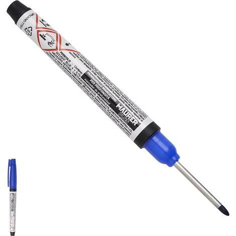 Feutre bleu à pointe longue, marqueur pour trous profonds, marqueur pour zones difficiles d'accès, stylo calque, marqueur de cha (1/5)