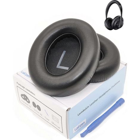 Ohrpolster aus echtem Lammleder für Bose NC700 Noise-Cancelling-Kopfhörer (schwarz) (1/5)