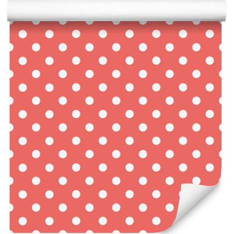 Papier peint Corail et Pois Corail, Détails Fins pour Salon et Chambre 50x1000 cm (1/5)