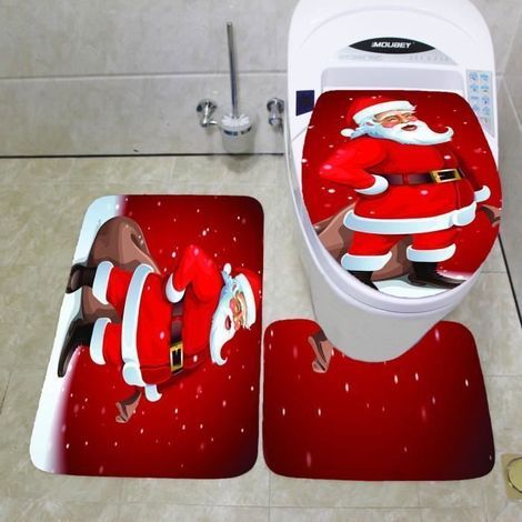 Santa Claus Bath Mat - 50x80 cm - Non-Slip, Absorbent, Machine Washable - Multicolor
