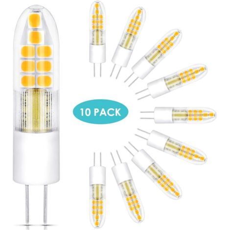 Ampoule à LED G4, Lot de 10 Ampoule à LED, 360° Angle de Faisceaux, 3000K Blanc Chaud, AC / DC12V 30W (1/5)