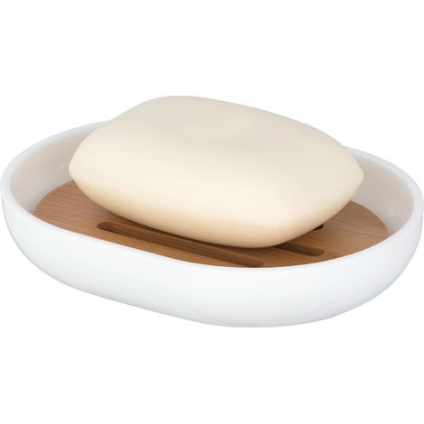Porte-savon POSA en bambou et plastique, plateau de salle de bain style scandinave -