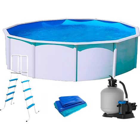 Piscine hors-sol Toi MAGNUM ronde 5.50 x 1.32m filtre à sable 6m3/h + echelle (1/5)