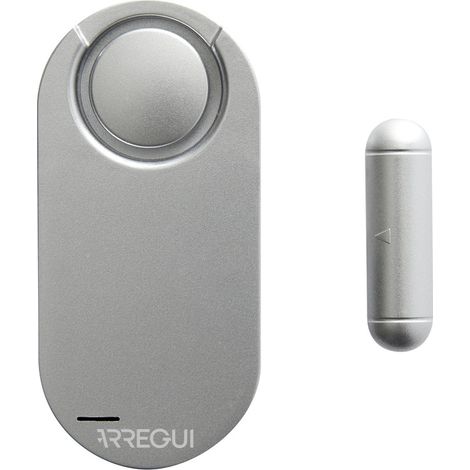 ARREGUI AL012 Alarma para casa, hogar, tienda, Sensor de alarma para puerta y ventana con 2 controles remotos, Alarma sonor inalambrica con bateria, Sistema de seguridad, Color plata (1/5)
