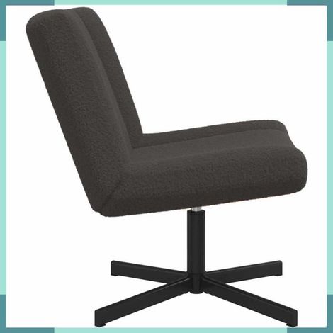 42007337 Chaise pivotante Gris foncé 63 x 75 x 76 cm Peau de mouton (1/5)