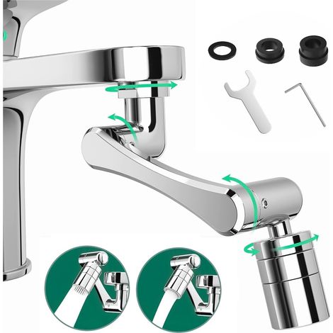 Haiaveng Aérateur de Robinet 1440° en Cuivre Double Mode M20/M22/M24 (1/5)