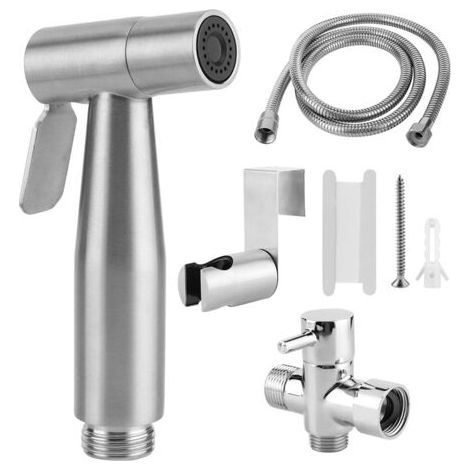 RHG Bidet-Sprühgerät für Toilette und Stoffwindeln, Handbrause aus Edelstahl (G7/8 Zoll US) (1/5)