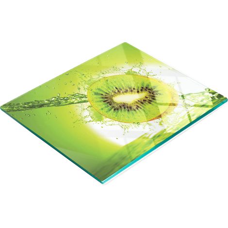 Kiwi Splash Multifunktionales dekoratives Glas-Küchenbrett 60x52 cm (1/5)