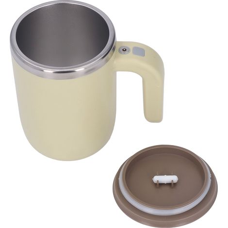 Mug auto-mélangeur à chargement magnétique, brassage électrique automatique, en acier inoxydable. Convient pour le café, le thé, le chocolat chaud et le lait. (1/5)