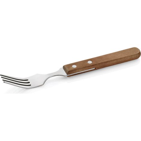 Fourchette à steak 20 cm poignée bois de pin lot de 12 - Was Germany (1/2)