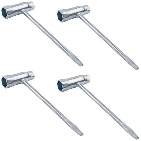 4 Pièces Clé à Tronçonneuse avec Tournevis, Bougie 13/19 mm, Combinée pour Tronçonneuse, Scooter, Cyclomoteur, Tondeuse, Débroussailleuse - (1/5)