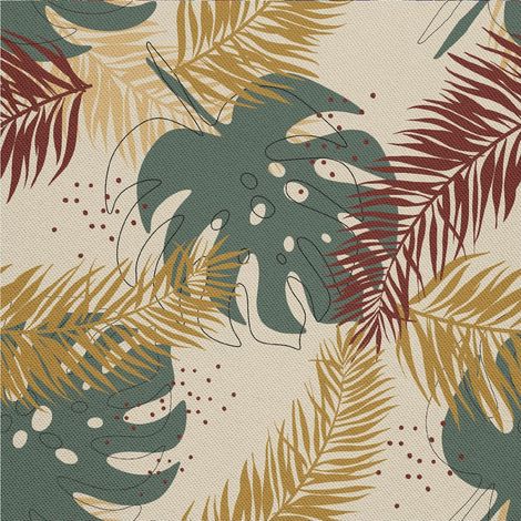 Tissu d'extérieur décoratif Oxford - Motif feuilles de palmier 2 I DX378 (1/5)
