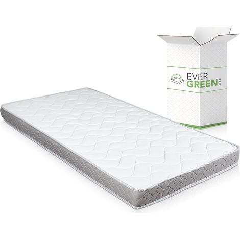 EVERGREENWEB - Materasso per Divano Letto Singolo 80x190 cm, Materasso Ortopedico in Waterfoam Alto 14 cm ergonomico per prontoletto con Rivestimento Anallergico Bianco - DAYBED