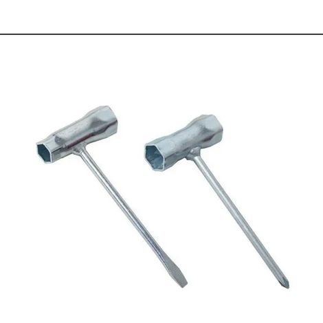 Clé à bougie pour outils de jardin (tronçonneuses et tondeuses thermiques) – Embout combiné plat et cruciforme (Phillips) (1/4)