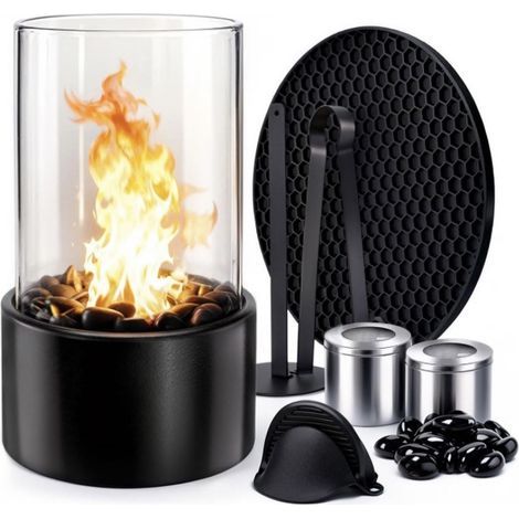 Chauffage d'appoint portable pour intérieur et extérieur, cheminée de table, facile à monter, peu encombrant (1/5)