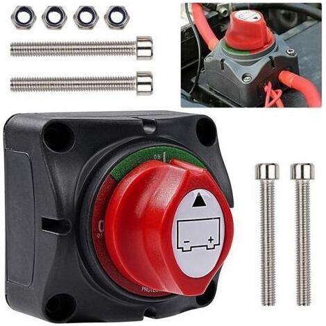 Coupe Circuit Batterie 12v-48v: Coupe Batterie Voiture 48v 275A Interrupteur Sectionneur Commutateur D'isolateur de Batterie pour Bateau Camion Camping Car Tracteur (1/4)