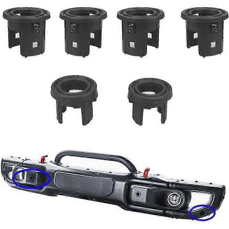 6 supports de sonde radar de pare-chocs avant pour Jeep Wrangler JL + support de fixation pour barre de toit arrière (1/4)