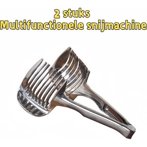 Trancheuse multifonctionnelle 2 pièces - Coupe-fruits et légumes de cuisine - Alliage d'aluminium - Avec poignée - Prise en main facile - Couleur de l'image (1/5)