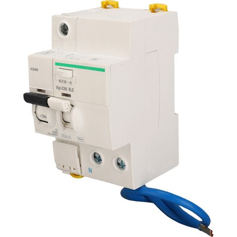 Disjoncteur pneumatique avec protection contre les fuites de courant, 1P+N, 230 V/400 V CA, IC65N, 16 A (1/5)