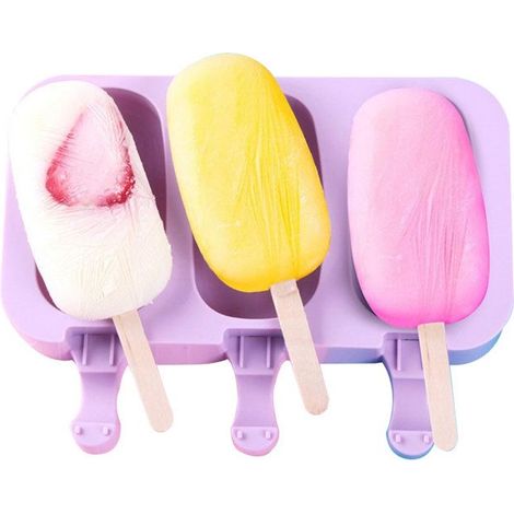 HOXILEELEOMoule à glaces - GIGICIAL - Silicone - Réutilisable - Sans BPA - 19,1 x 10,7 x 2,5 cm (1/5)