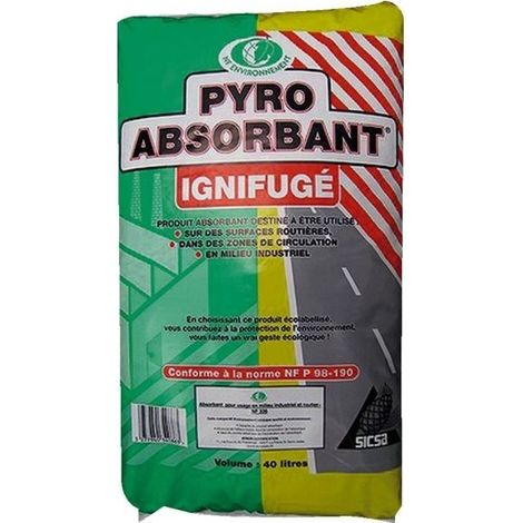 Sacchio industriale biodegradabile assorbente di pyro 40 litri vegetale - Sicsa
