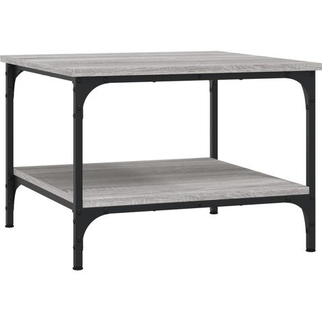Table basse sonoma gris 55x55x40 bois d'ingénierie (1/5)