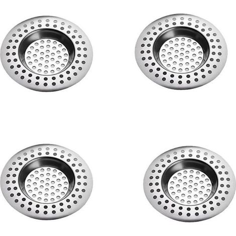 4 Pièces Filtre Evier,Acier Inoxydable,Anti-Obstruction,75mm,Cuisine Salle De Bain (1/5)