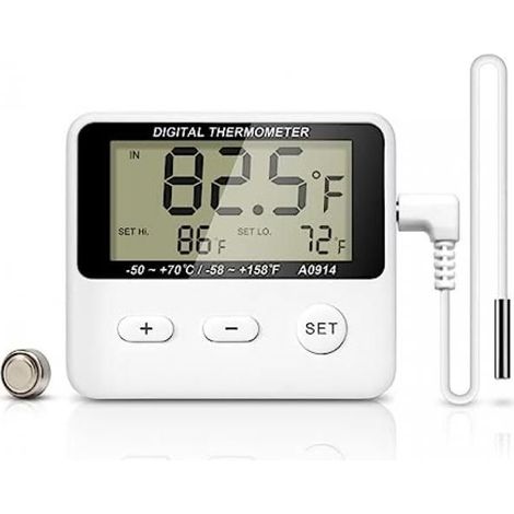 Digitales Aquariumthermometer, präzises Thermometer für Aquarien und Terrarien mit Hoch-/Niedrigtemperaturalarm (1/5)