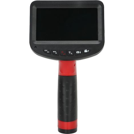 Industrielle Inspektions-Endoskopkamera mit integrierter Beleuchtung, tragbar, 4,3-Zoll-Bildschirm, Dual-8,5-mm-Objektiv, wasserdicht bis 5 Meter. (1/5)