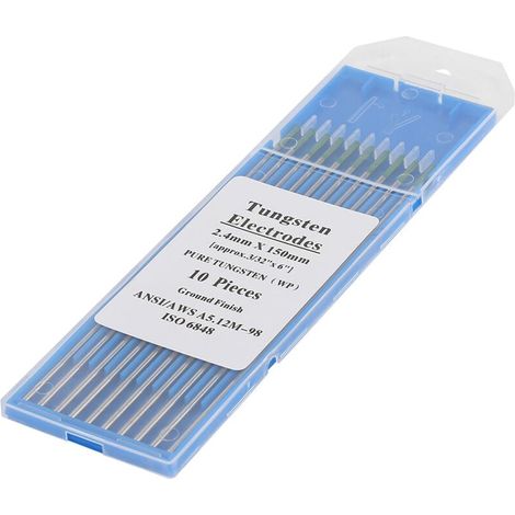 Electrodo de soldadura TIG de tungsteno   (verde, WP), alta conductividad, 10 (2,4 mm x 150 mm) (1/5)
