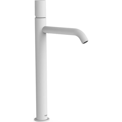 TRES 26130801BM STUDY Grifo Monomando XXL Caño Alto para Lavabo Color Blanco Mate - ref: 26130801BM