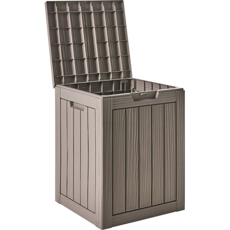 Garden Storage Box Taupe Polypropylene 46 x 58 cm Outdoor Tool Box for Textiles MEDELLIN