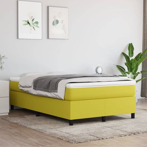 Sommier à ressorts de lit Montage Facile pour Cadre de lit - Vert 120x200 cm Tissu Chic-168514 (1/5)