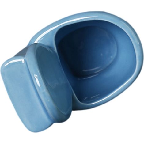 Portavelas con forma de inodoro, portavelas decorativos - Azul
