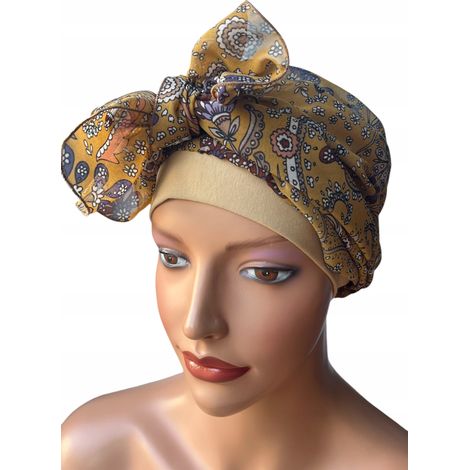 Turban Paula couleur chair pour femme, un foulard pour le printemps et l'été, également après une chimiothérapie (1/5)