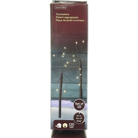 Lumineo Micro LED-Stabbeleuchtung schwarz warmweiß Outdoor, L: 180 cm - W: 10 cm - H: 20 cm (1/4)