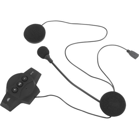 Casque moto Bluetooth 4.1 sans fil étanche IP54, kit mains-libres ABS pour intercom