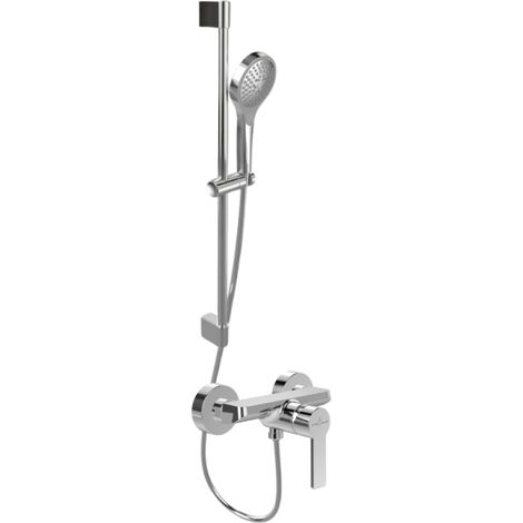 Mitigeur mécanique douche VILLEROY ET BOCH Architectura Chrome + Ensemble de douche VILLEROY ET BOCH Verve Showers 3 jets Chrome